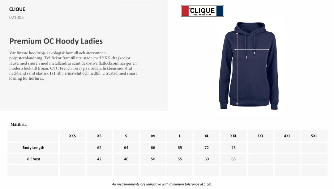 Women's Premium Hoody "OC"  |  Art. Nr. 021003