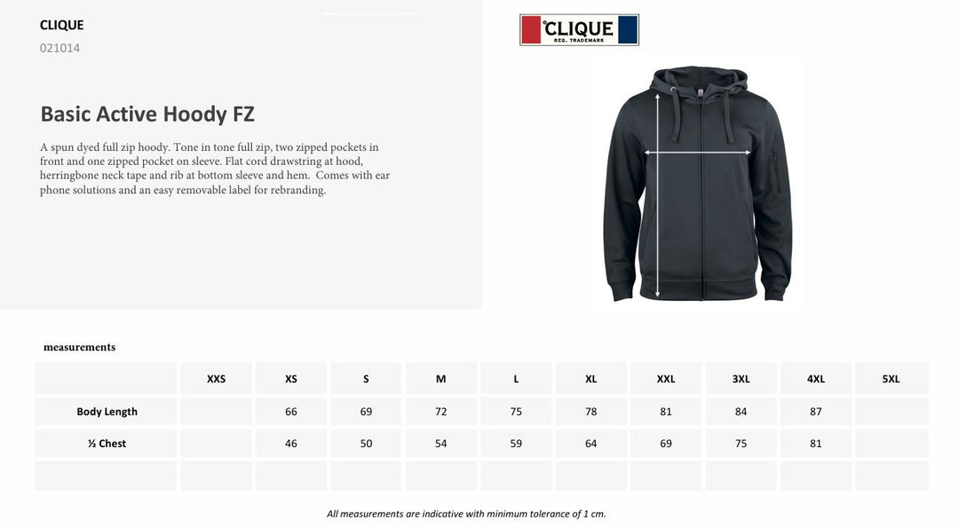 Men's Active Zip Hoody  |  Art. Nr. 021014