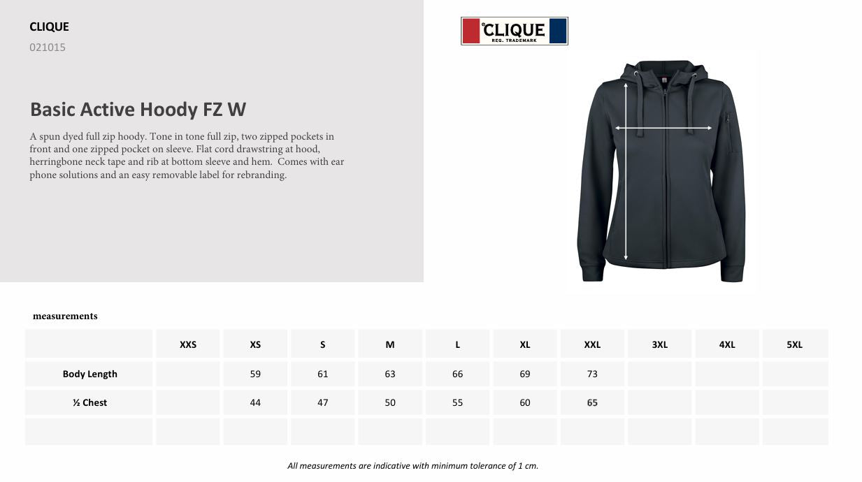 Women's Active Zip Hoody  |  Art. Nr. 021015
