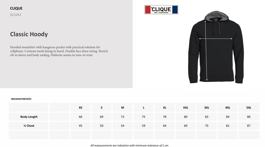 Unisex Classic Hoody  |  Art. Nr. 021041