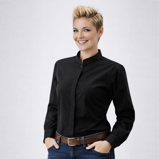 Damen Barbluse Schwarz |  Art. Nr. 46060