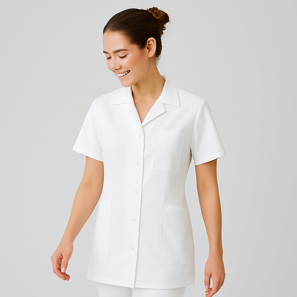 Kurzarm Kittel mit Reverskragen |  Art.-Nr. 2743