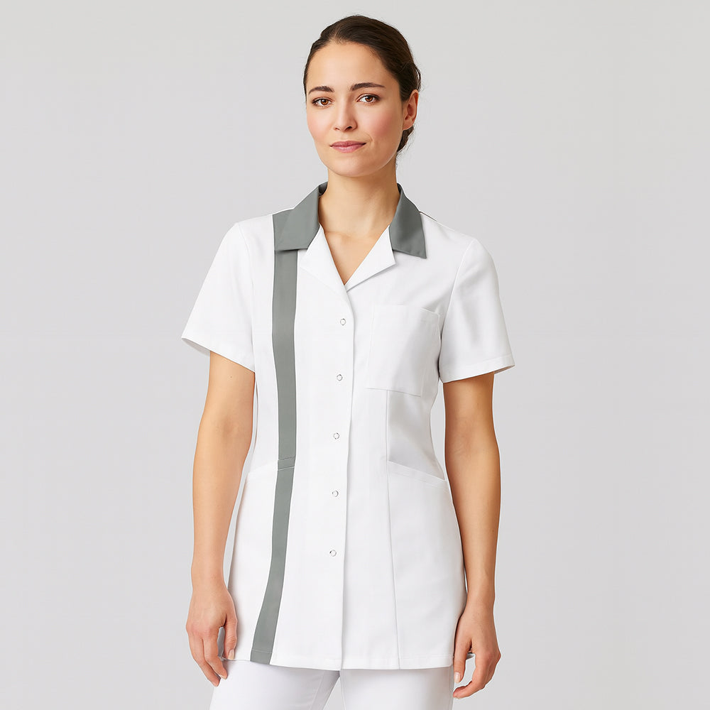 Kurzarm Kittel mit Reverskragen |  Art.-Nr. 2743