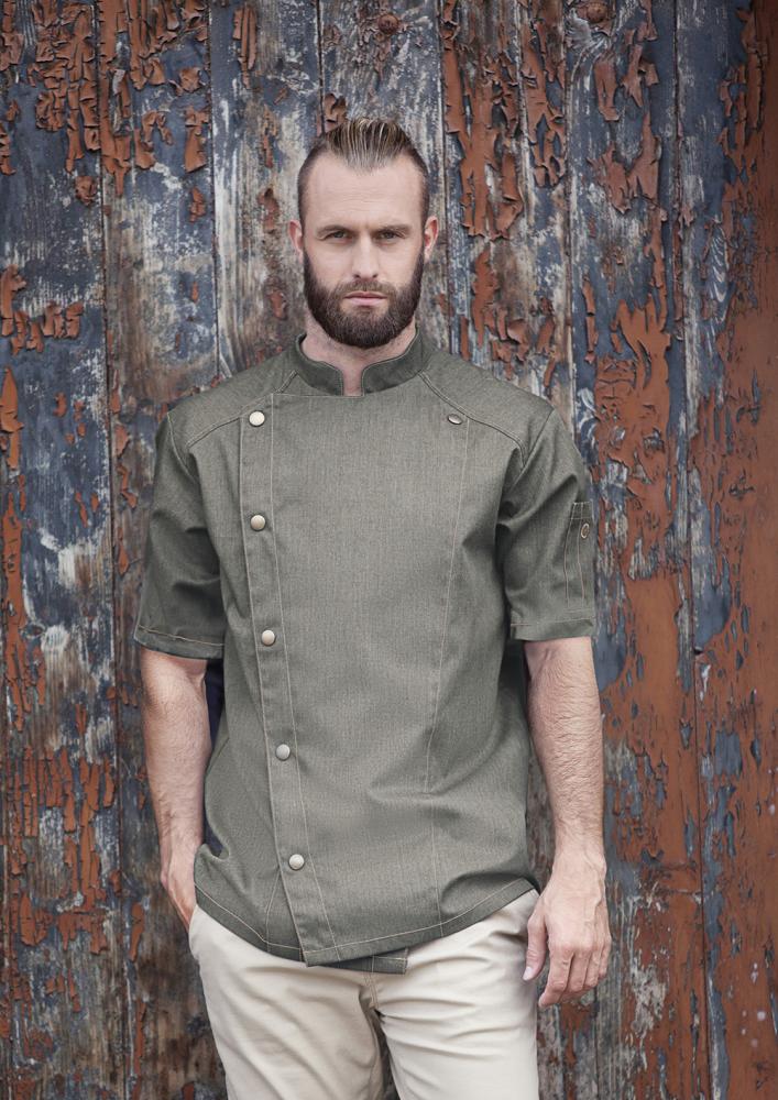 Kurzarm Kochjacke Jeans-Style Men  |  Art. Nr. JM 32